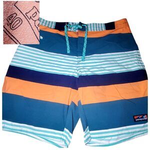 Patagonia Swim‎ Trunks Sunrise Waterfarer Board Shorts Size 40 X 10 Beach Travel